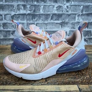 Nike Air Max 270 Beige with Red and Yellow Accents